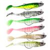 Fake Lure Jigging Soft Bait Fishing Lures 10cm 15.5g DIY Head Jig Fish T Tail Sea Bass Lure Fishing Tackle 6 Colors