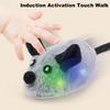 Interactive Mouse Moving Cat Toy Rechargeable Automatic Moving Plush Mice for Indoor Cats