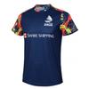 Fiji Rugby Jersey Short Sleeve Sleeveless Top Training Wear Men Camo Sportswear