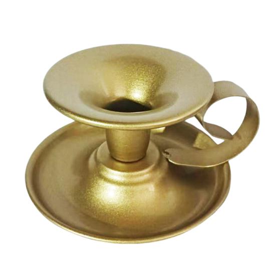 1/2Pcs Vintage Iron Taper Candle Holder Metal Candlestick with Handle Home Living Room Christmas Wedding Party Candle Stand Table Centerpiece