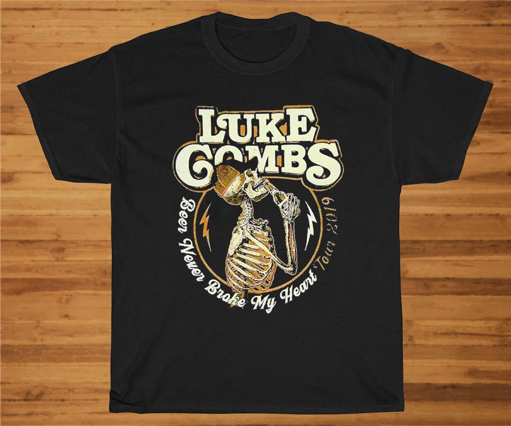 Luke Combs beer never broke my heart tour 2019 shirt All Sizes LI1097 Unisex T-Shirt