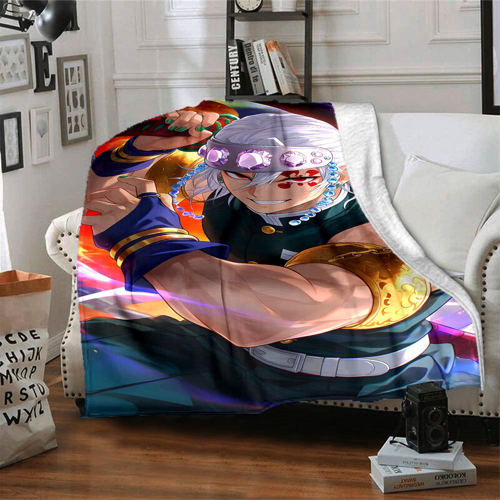 1pc Uzui Tengen Blanket, Gift, for Men and Women, Soft Blanket, Good for Sofa Bed Couch Travel, Lightweight Flannel Blanket