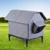Cat House for Outdoor Cats Insulated Comfortable Cozy Barn Dog Bed Weatherproof with Roof Window