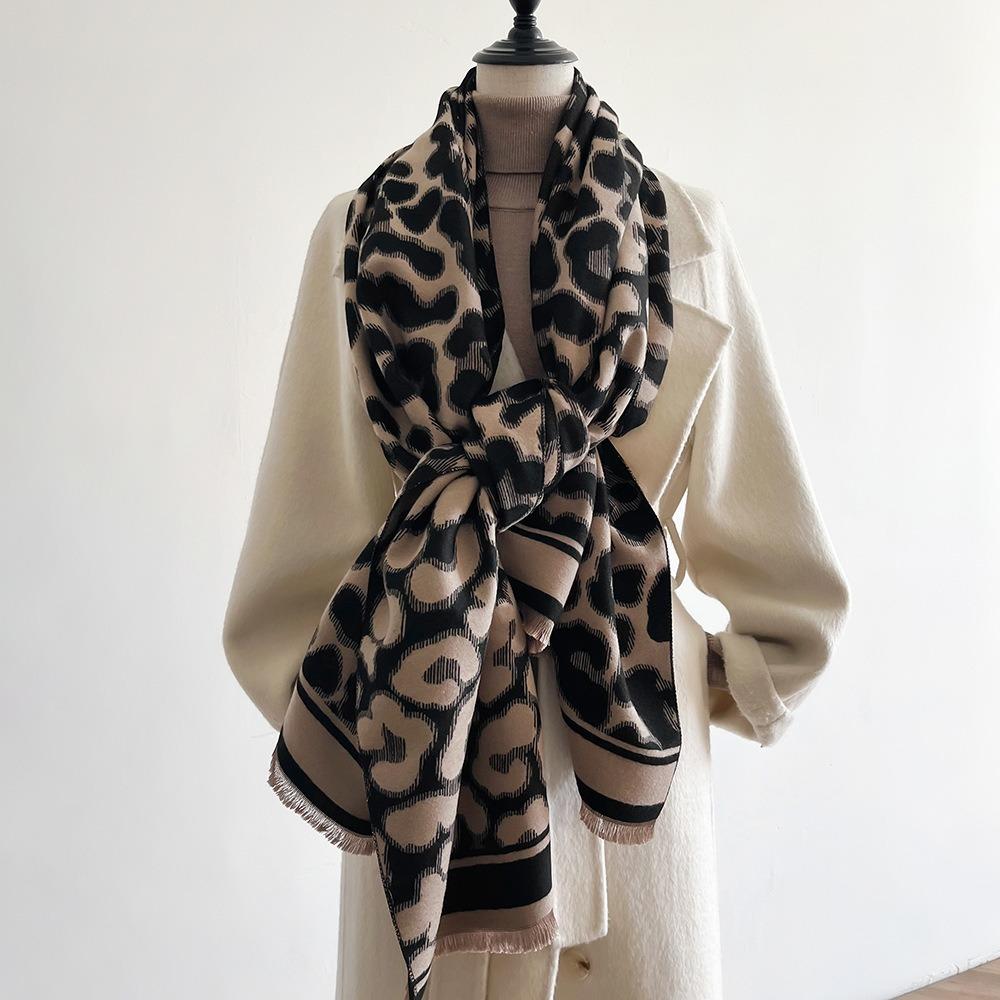 Winter New Scarf Imitation Cashmere Landscape Painting Design Fashionable Shawl Mom Gift Soft Skin Friendly Long Warm Scarf