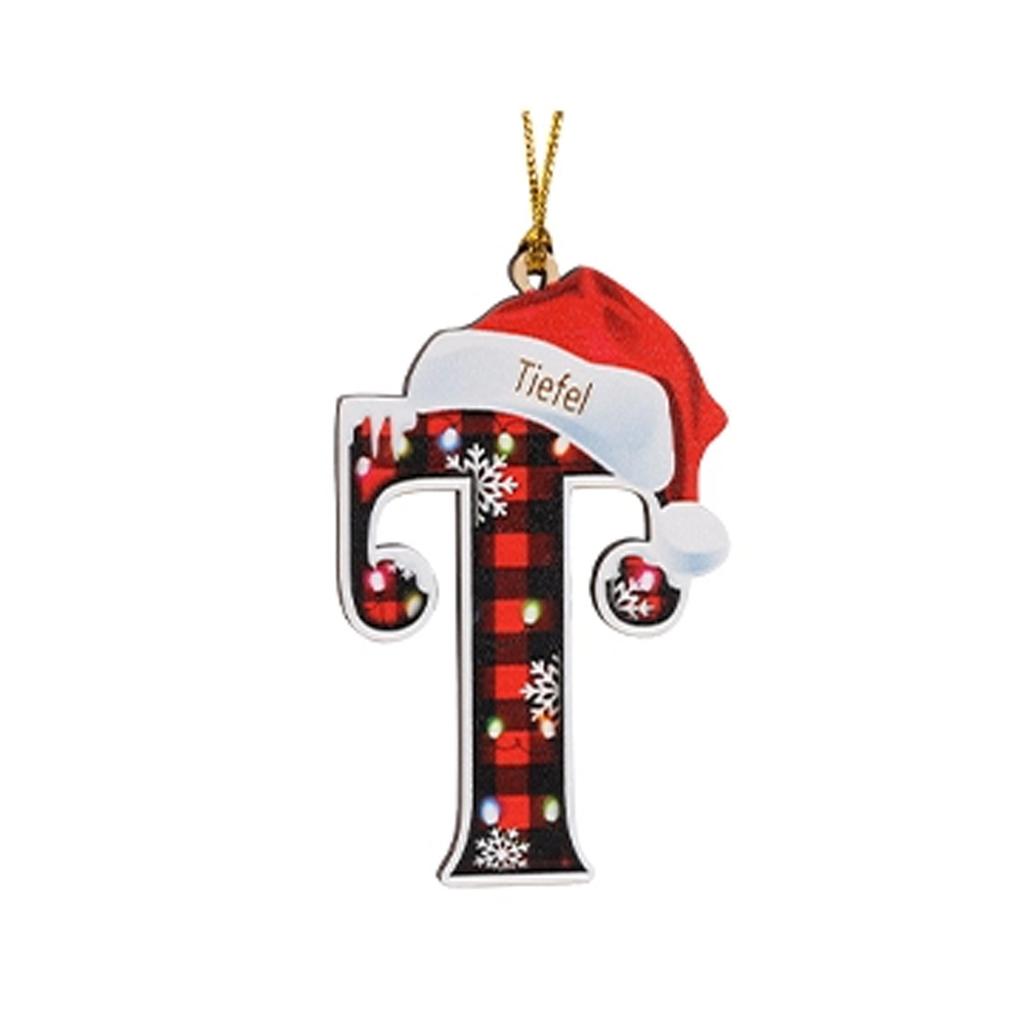 2D Christmas Decoration Pendant Christmas Tree Tag Theme Party Crafts Ornament