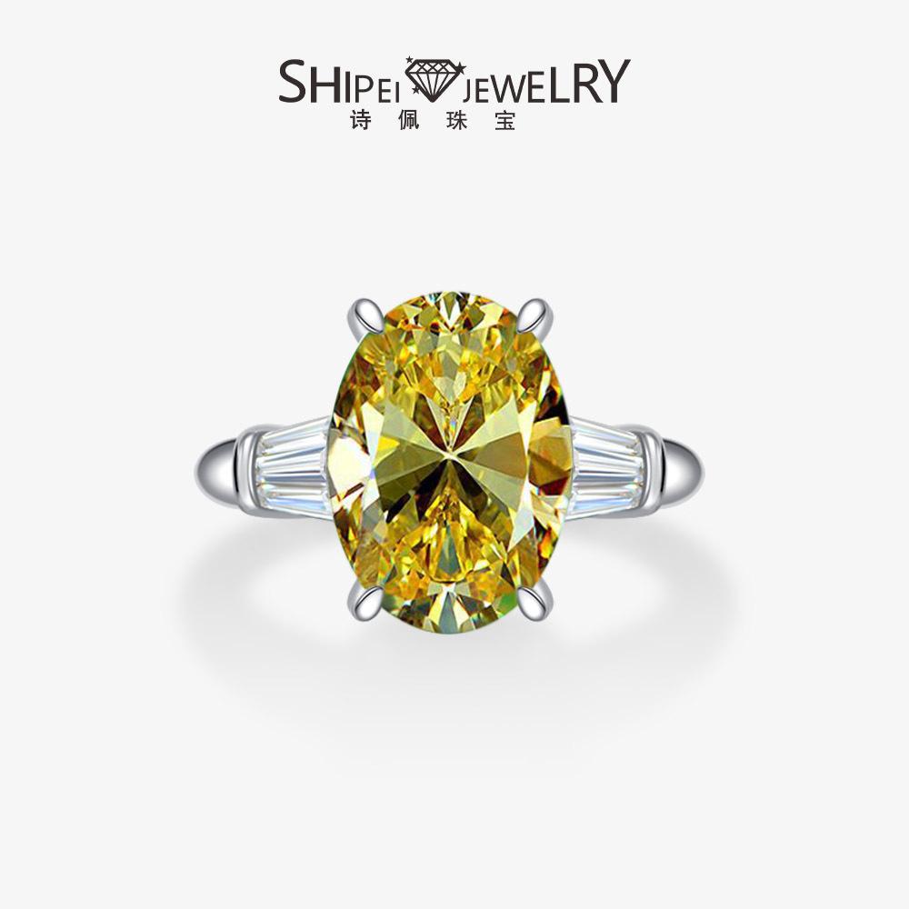 Ювелирные изделия Tancision, кольцо с искусственным драгоценным камнем, овальное простое элегантное ретро-роскошное серебряное кольцо с бриллиантом, кольцо в подарок.