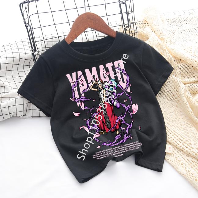 2026 Summer Anime Monkey D Printed Tshirt Kids boys Clothing Fashion Casual Street Tshirt Y2k