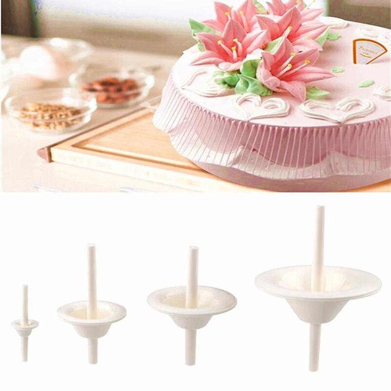 8Pcs Lily Flower Mold Cupcake Stand Icing Cream Cake Flower Needle Nail Baking Tools Cake Decorating Tool Flower Nail Receptacle