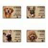 Vintage Dog Metal Tin Signs 20x30 A House Is Not A Home Without A Golden Retriever German Shepherd French Bulldog Poodle Decor