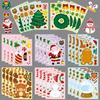 8 Styles/package Christmas Face Swap Set Stickers DIY Cartoon Cute Holiday Make A Face Puzzle Sticker