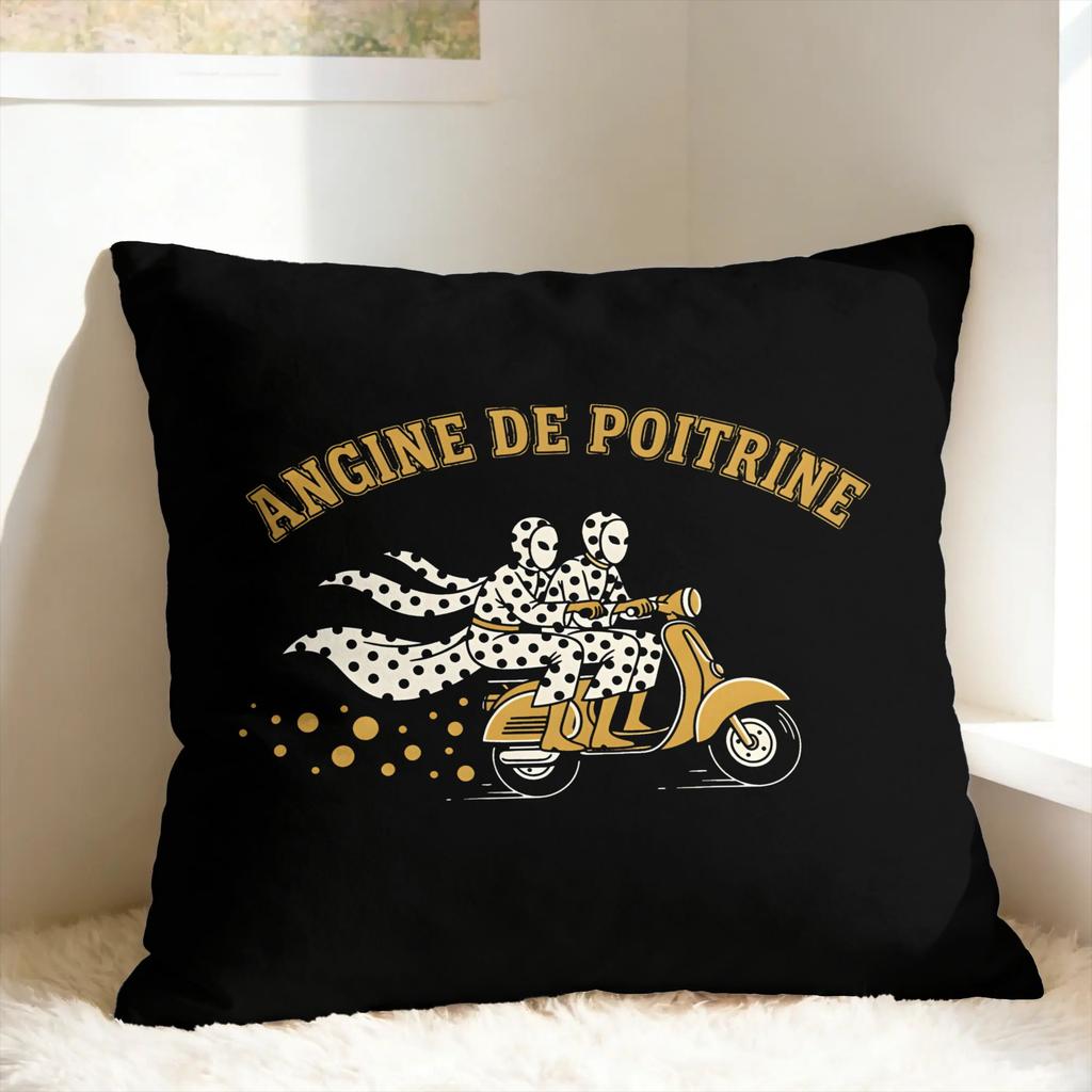 Angine De Poitrine Band Pillowcases Cute Funny Pillow Case For Couch Sofa Bedroom Comfy Pillow Cover