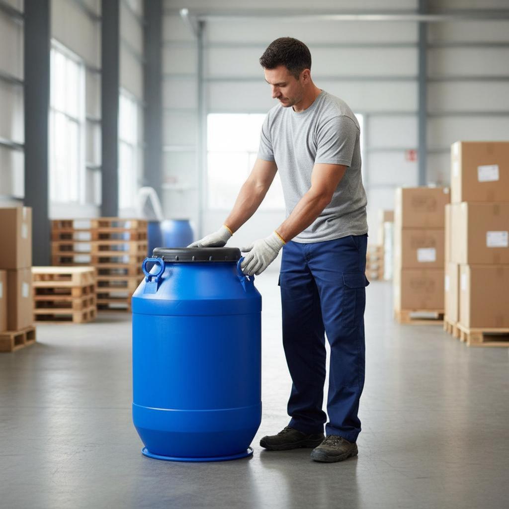50kg Stackable Barrel Stackable Sealed Fermentation Barrel Professional Container Watertight for Warehouse