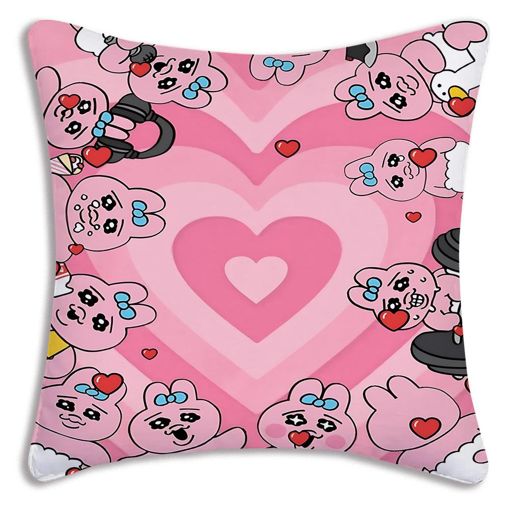 Cute Cartoon O-Opanchu Usagi Pillow Covers Cartoon Sofa Decorative Home Double-sided Printing Short Plush Cute Cushion Cover