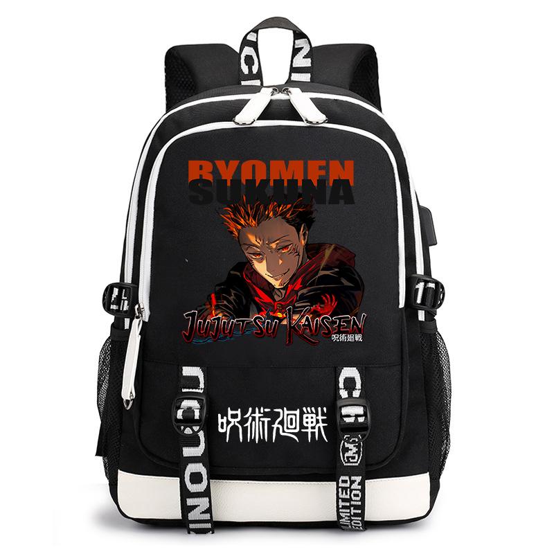 Jujutsu Kaisen Принт Школьный рюкзак Повседневный Аниме Daypack для Мальчиков Девочек Школьная сумка Легкий