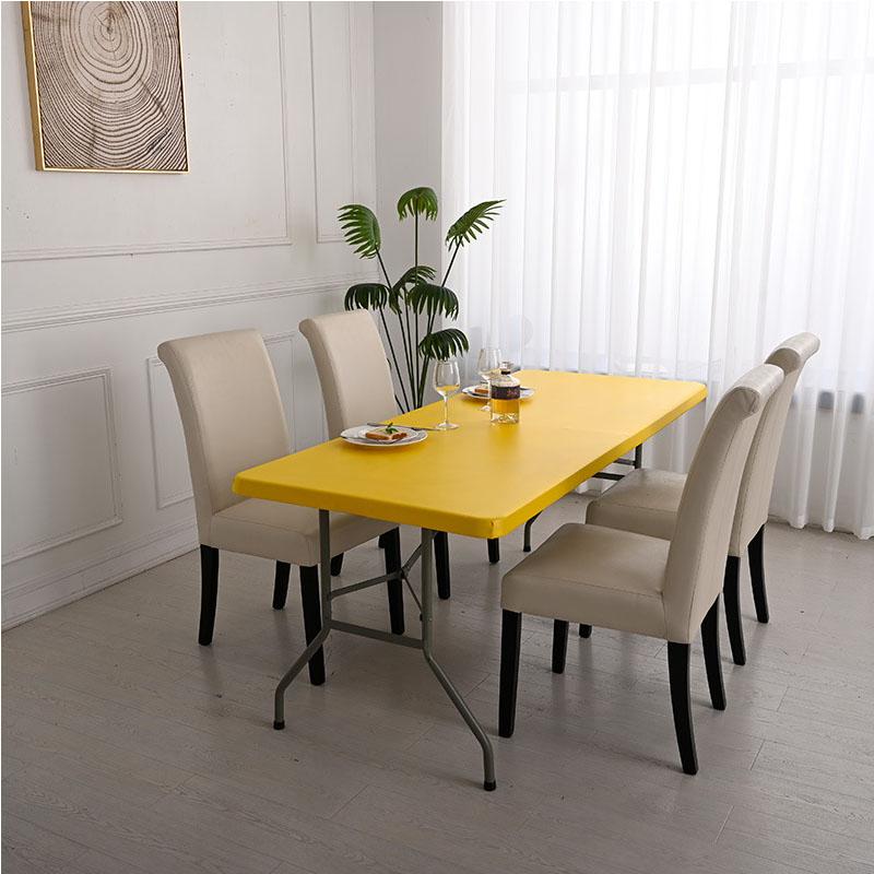 Outdoor Indoor Rectangular Rectangle Outdoor Indoor Tablecloth Elastic Edged Tablecloth Wipeable Table Cloth Table Cover Patio Kitchen