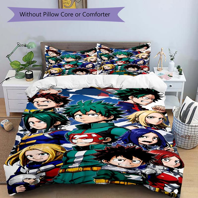 Heroic Adventures Unite Print 3Pcs Bedding Setduvet Cover With 2 Bedropillowcase Home Birthday Gift