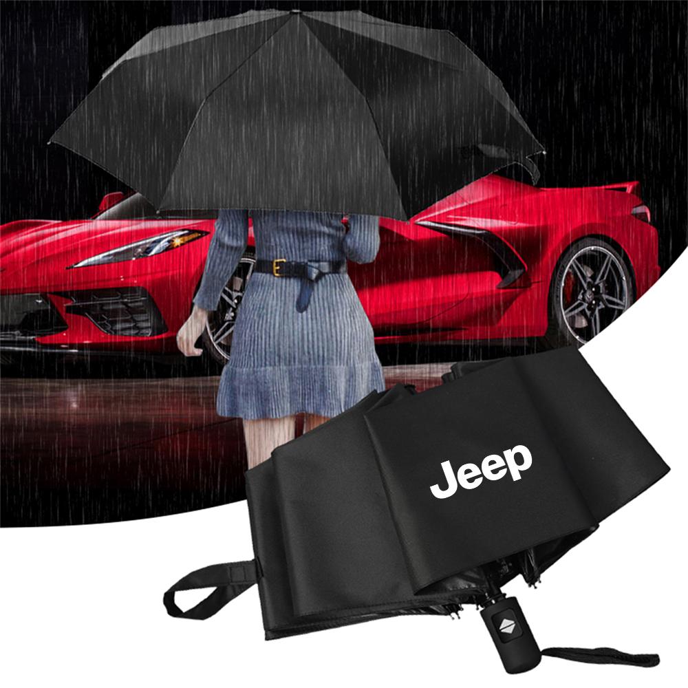 Car Automatic Folding Umbrella Portable Sunshade For Jeep Renegade Patriot Wrangler Cherokee GrandCherokee Trail Hawk Rubicon JK AMR1