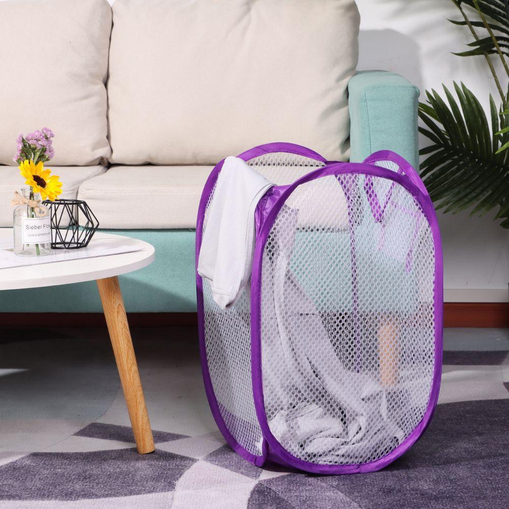 Hamper Mesh Storage Box Organize Kids Toys Sundries Laundry Bag Laundry Basket Dirty Sorting Basket