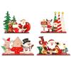Santa Claus Reindeer Christmas Table Sign Funny Merry Christmas Decor  Home Christmas Decoration