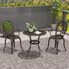 Three-Piece Elegant Aluminium Garden Set - Bronze Tone
