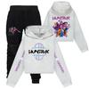 Kpop Demon Hunters Girl Hoodie Pants Set With Cartoon Print For Casual Wear