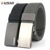 Новый мужской ремень для поездок на работу с автоматической пряжкой из нейлона, универсальный двухслойный толстый ремень для отдыха на природе