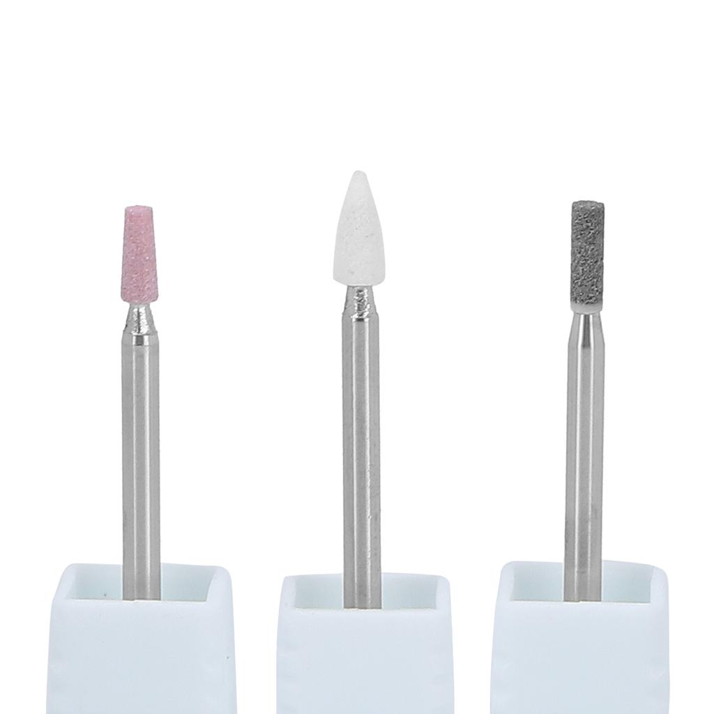 3 шт. Профессиональные фрезы для ногтей, пилка для ногтей, фрезы для удаления кутикулы с коробкой для хранения
