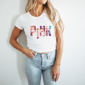 P!nk Cropped T Shirt Summer Carnival Tour Pink Tour 2024 Iconic P!nk Merch T-shirt Aesthetic Clothes Oversized T Shirt Tops