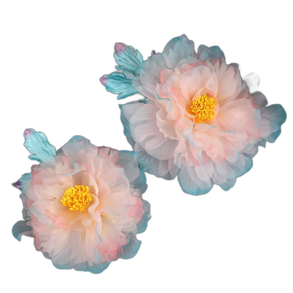 Gradient Peony Hair Clip For Hanfu Large Floral Hair Accessories