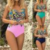 Women Summer Backless Sexy Print Swimwear Beachwear Siamese Swimsuit Bikini