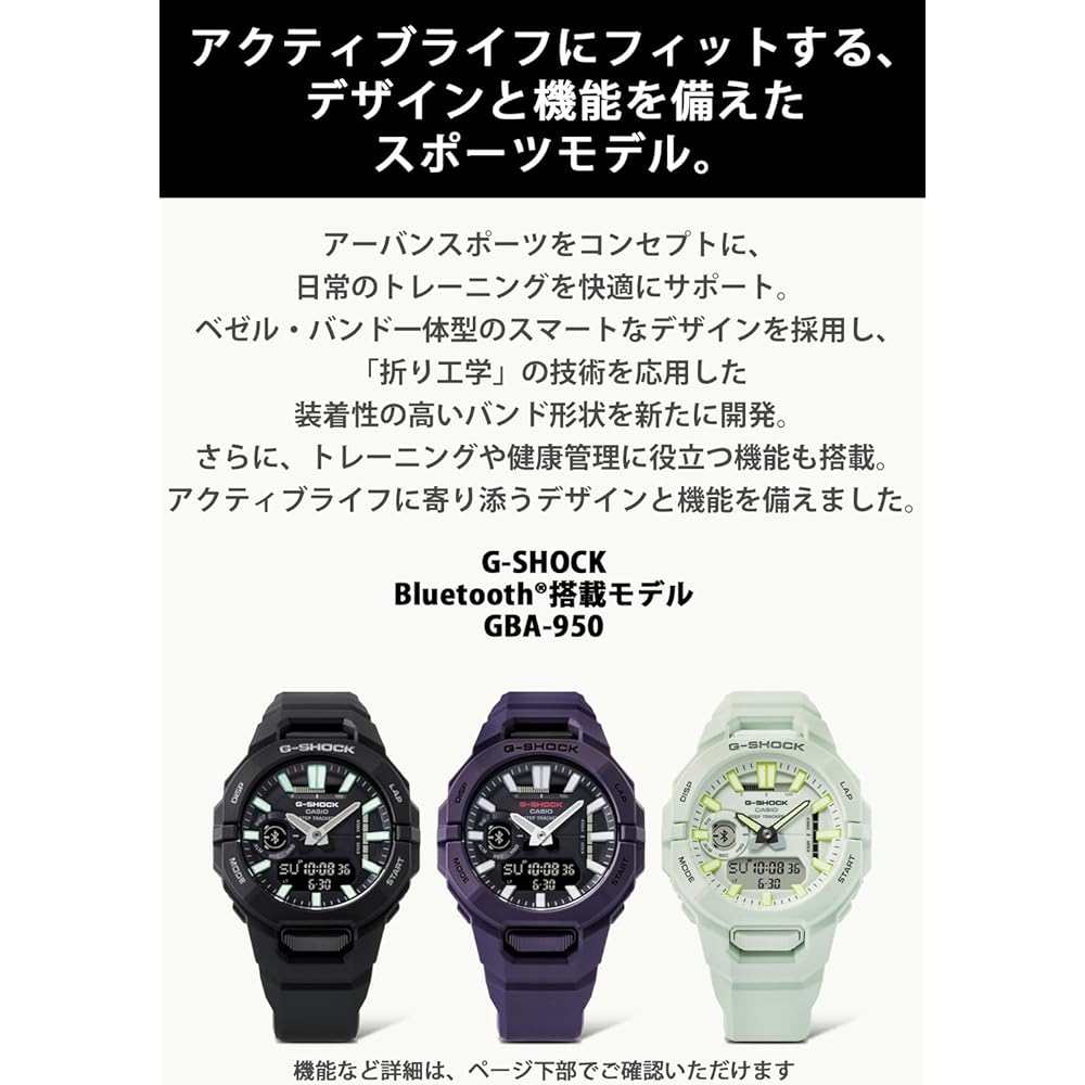 Часы Casio G-Shock (Оригинальная японская модель) с Bluetooth и Экологичными Материалами, GBA-950-2AJF, Мужские, Фиолетовый