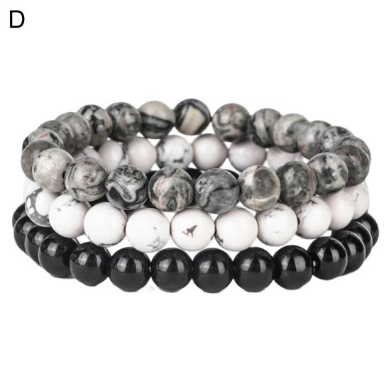 3 шт./компл. каменный браслет три в одном очаровательная эластичная веревка натуральный синий золотой тигровый глаз агат камень