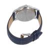 Citizen Мужские кварцевые аналоговые часы AK5000-03A Фаза Луны Кожаный ремешок Нержавеющая сталь Темно-синий Серебристый