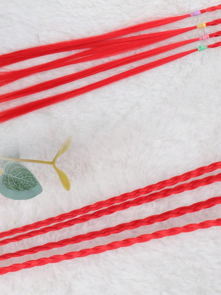 Синтетические накладные волосы 20-дюймовый хвостик цветные косички накладные волосы с резинками радужные плетеные аксессуары для женщин вечеринка основные моменты косплей