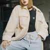 adidas Оригиналы Флисовая куртка-бомбер однотонная с молнией Теплая из искусственного мутона Женские куртки Белая HC6602