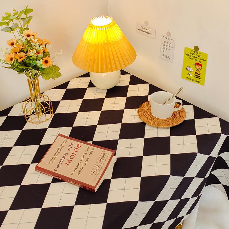 Small Fresh Student Flannel Tablecloth Desk Bedside Table Coffee Table Cover Cloth Photo Background Picnic Cloth
