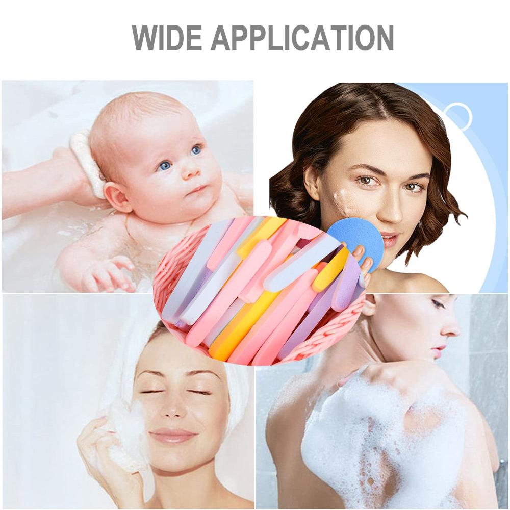 12pcs Spa Skin Care Tool Exfoliating Facial Sponge Face Wash Sponges Cleansing Pad Cosmetic Puff