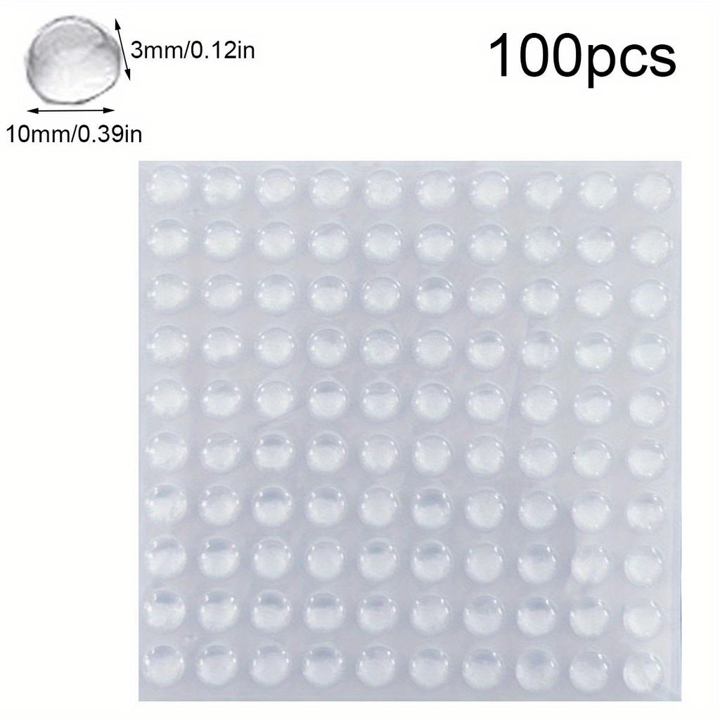 100 шт./лист Самоклеящиеся накладки на дверцы шкафов - прозрачные пластиковые накладки для ящиков, шкафов для аксессуаров для домашнего декора