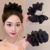 Elegant Temperament Mesh Bubble Hair Clip for Woman Simplicity Ball Head Shark Clip Fashion Girl Ponytail Clip Hair Claw