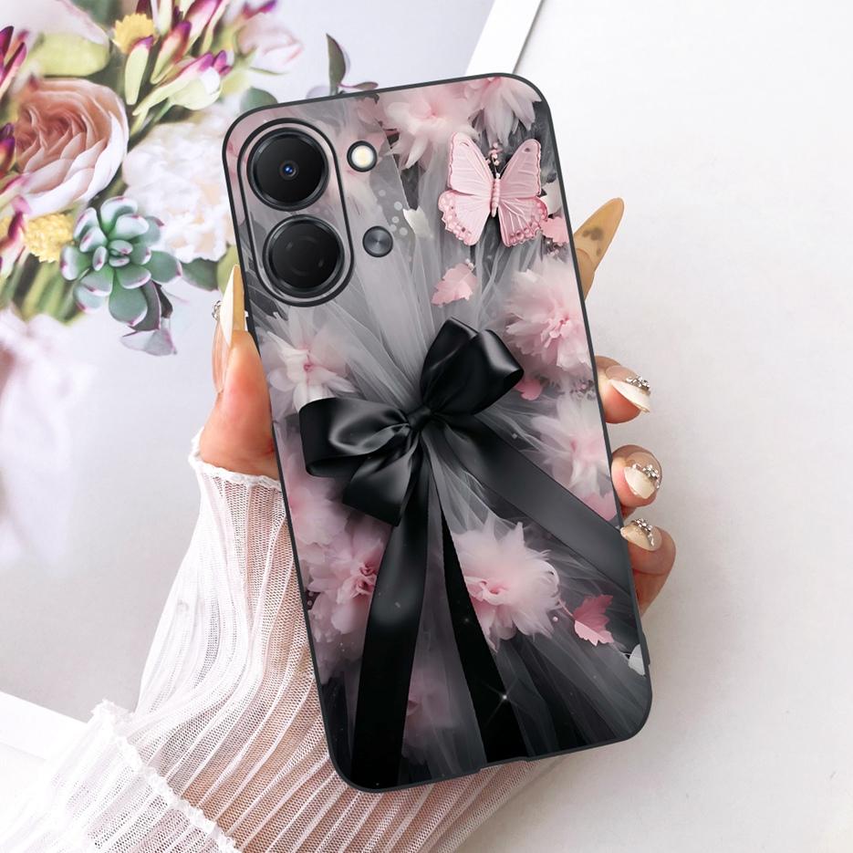 For Tecno Spark Go 3 Case KN3 Luxury Butterfly Painted Cover Soft TPU Phone Case For Tecno Spark Go 3 SparkGo3 Back Cover Fundas