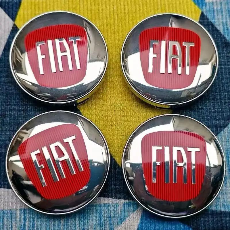 4PCS 60mm Car Wheel Hub Cover Emblem Sticker Accessory For Fiat Abarth 500 Tipo FR Panda Argo Freemont Viaggio Bravo Punto Doblo