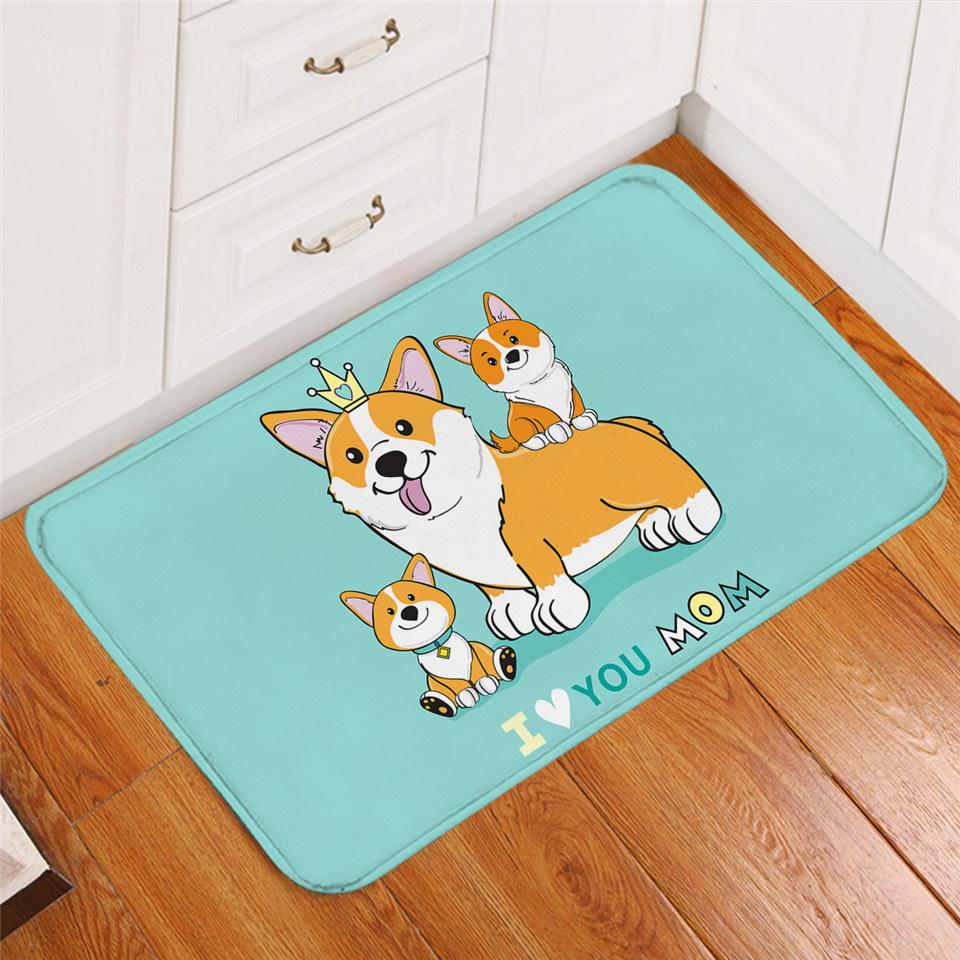 Ковер для таксы, милый щенок, коврик для ванной комнаты, мультфильм, домашнее животное, детский коврик, ковер с цветком, мандала, нескользящий ковер для гостиной, коврик для ванной комнаты, противоскользящий