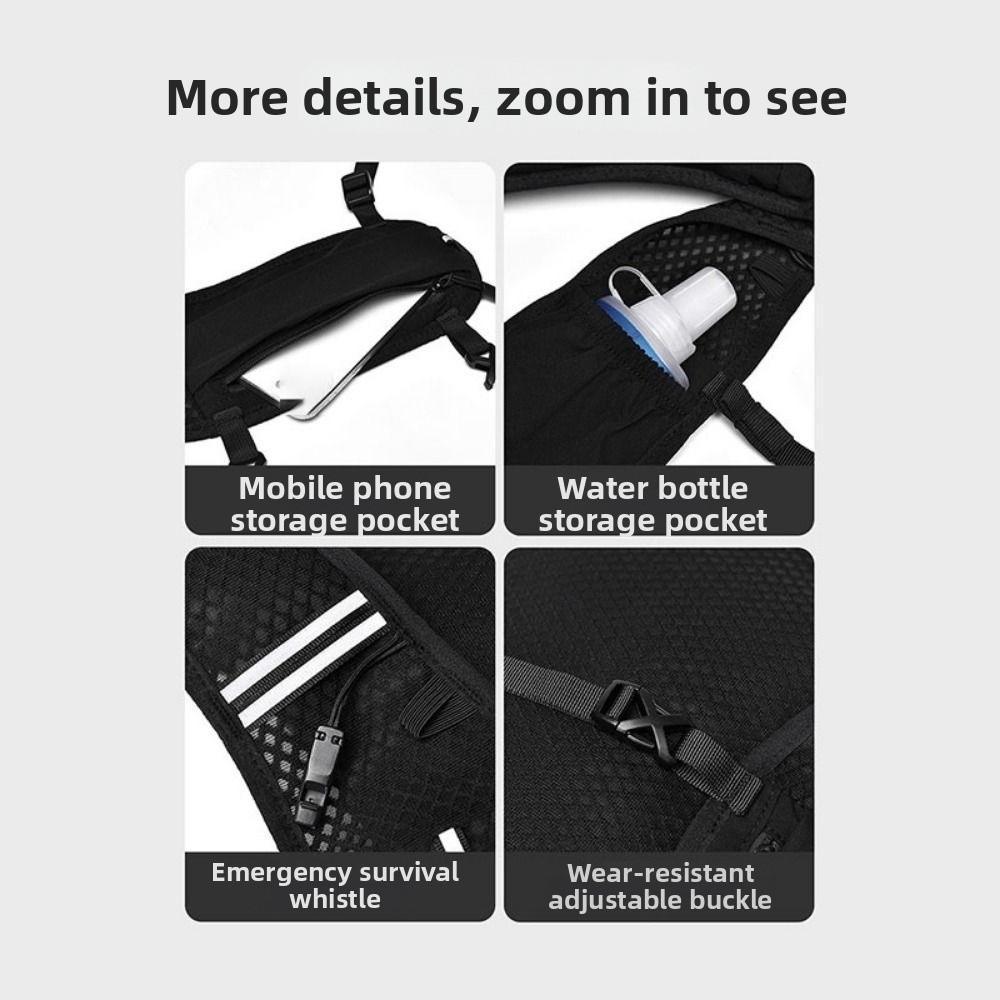 Quick Dry Running Hydration Vest Bag Breathable Strap Cycling Vest Backpack Climbing Sports