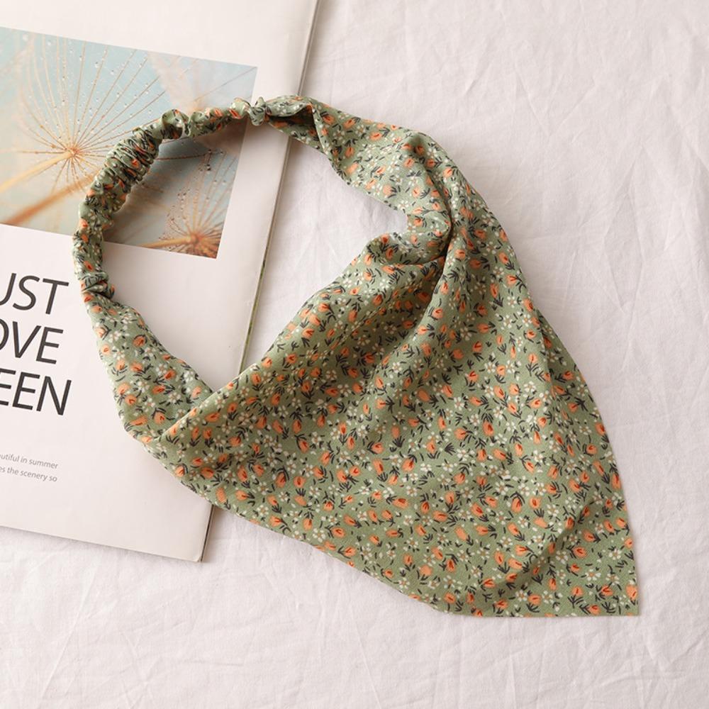 Летний платок на голову, шарф, цветочная повязка на голову, повязка на голову, треугольные платки для женщин и девочек
