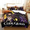 Аниме GEASS CC. CODE Комплект постельного белья для спальни Мягкие современные покрывала Удобный пододеяльник для детей Чехол для одеяла и наволочка