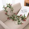 For Christmas Decoration Rattan Garland Wreath Holly Leaf Leaf Vine Artificial Leaf Decorations