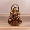Hanuman Ji Murti Lord Bajrangbali Dhyan Mudra Meditation for Home Car Dashboard Decorative Showpiece -11 Cm (Resin, Gold)
