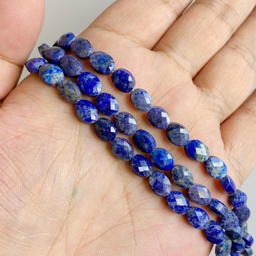 6X8MM Faceted Oval Natural Stone Crystal Jades Bead Charm for Jewelry Making DIY Necklace Bracelet Earring Accessories Wholesale