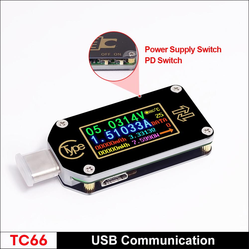 RD RU TC66 6-значный 30В 5А Измерительный Тип-C PD триггер Двунаправленный USB-тестер