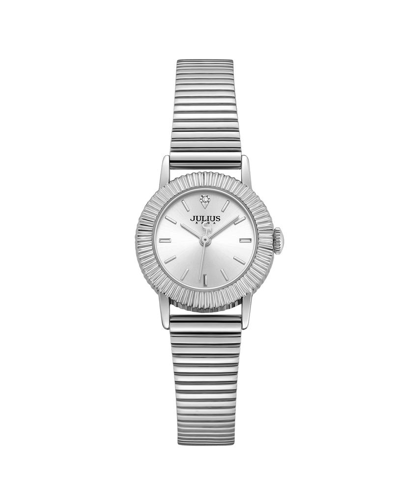Jyullieoseu Ja-1568 Круглые часы с рифленым безелем